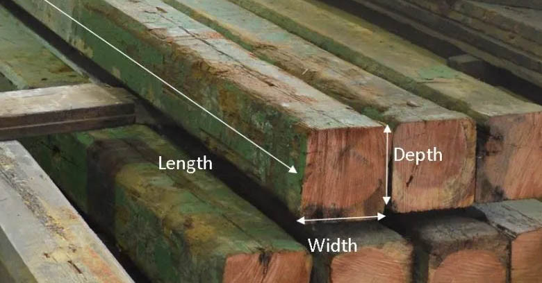 How to measure these antique heart pine beams length x width x height.