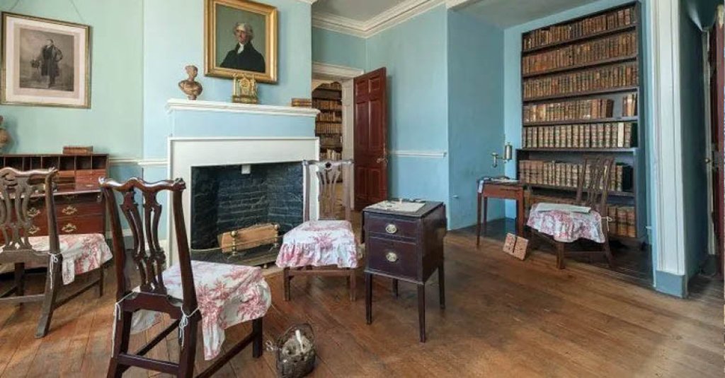 heart pine flooring in monticello home of Thomas Jefferson.