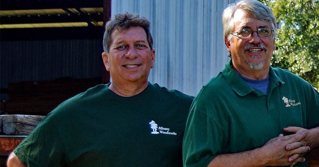 Dan Mabile and Richard Woods of Albany Woodworks.